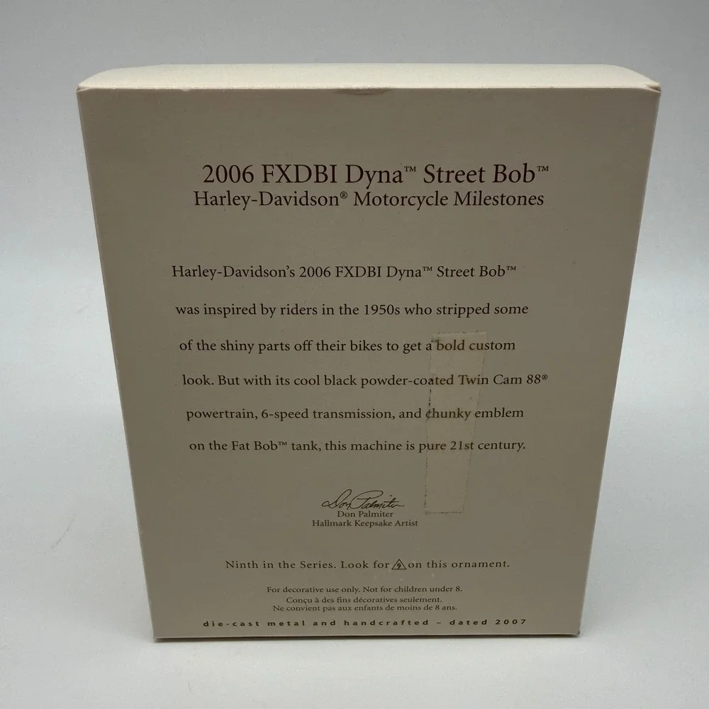 Hallmark Keepsake Harley-Davidson 2006 FXDBI Dyna Street Bob Ornament Black 2007